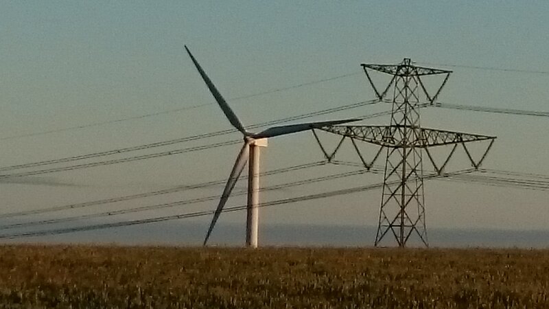 Wind Turbine and Power Lines