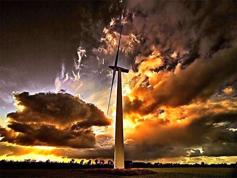 Wind Turbine in Field