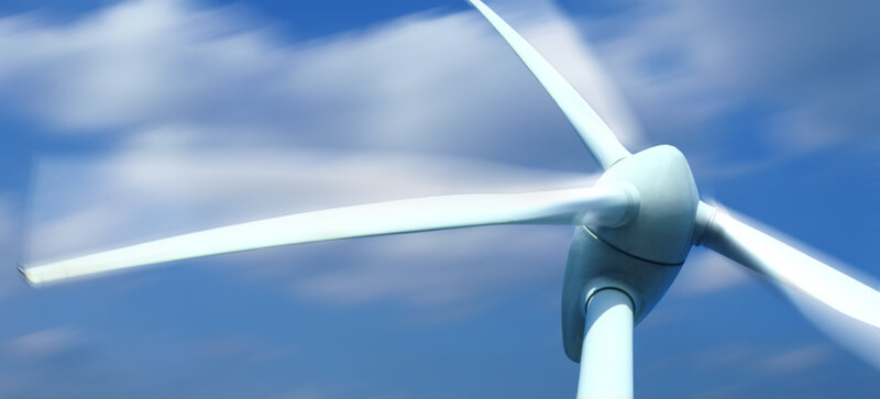 Wind turbine in motion