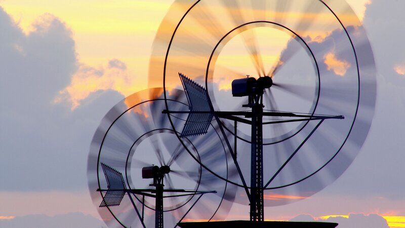 Wind Turbines at Sunset — Yellow, Dramatic