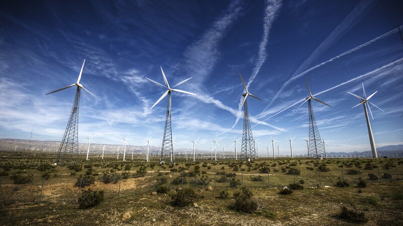 Wind Turbines in Desert