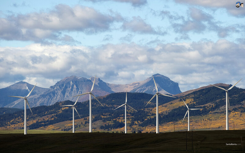 Wind Turbines in Mountains