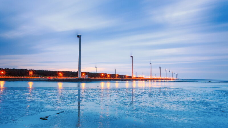 Wind Turbines on Pier