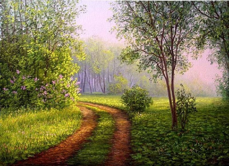 Winding Dirt Path — Green