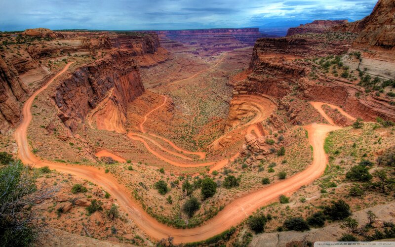 Winding Dirt Road in Canyon