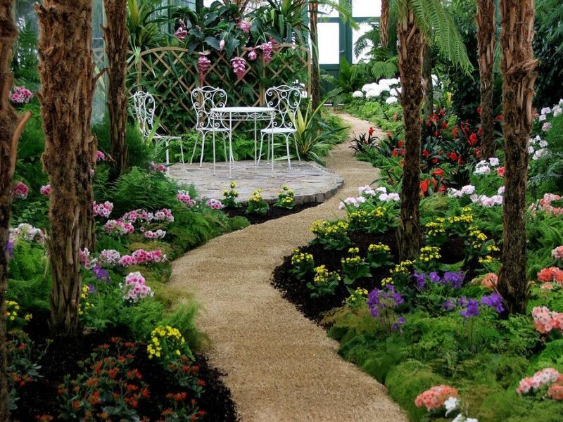 Winding Garden Path — Green