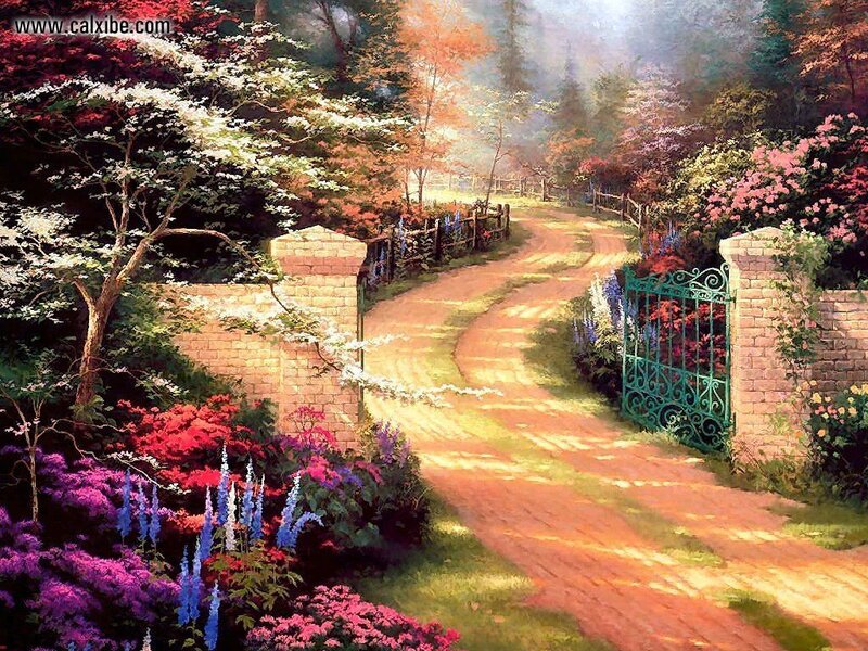 Winding Garden Path