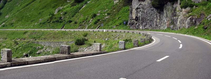 Winding mountain road