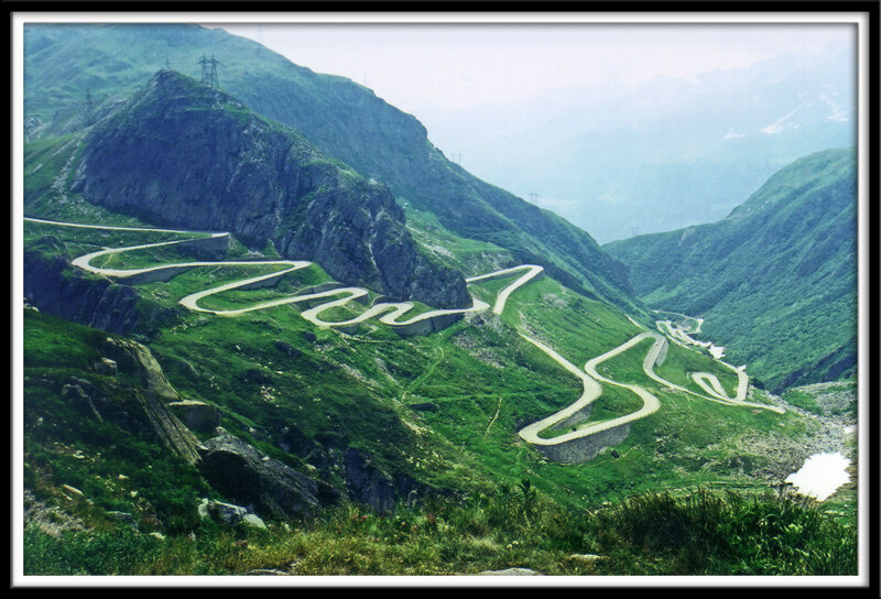 Winding mountain road