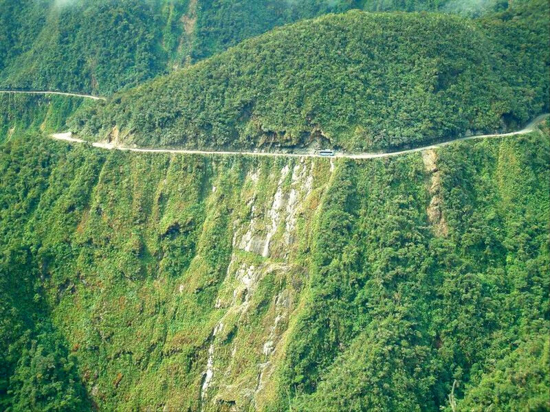Winding mountain road