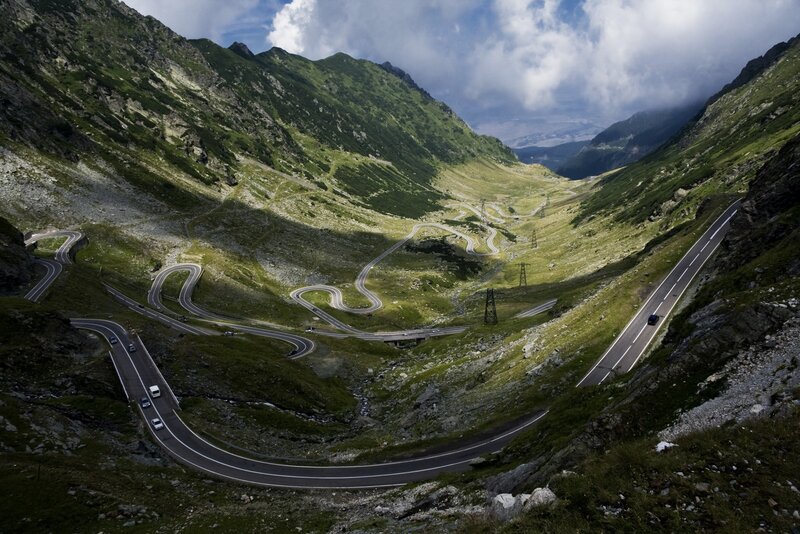 Winding mountain road