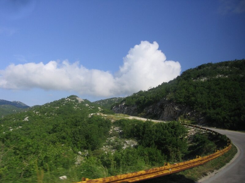 Winding mountain road