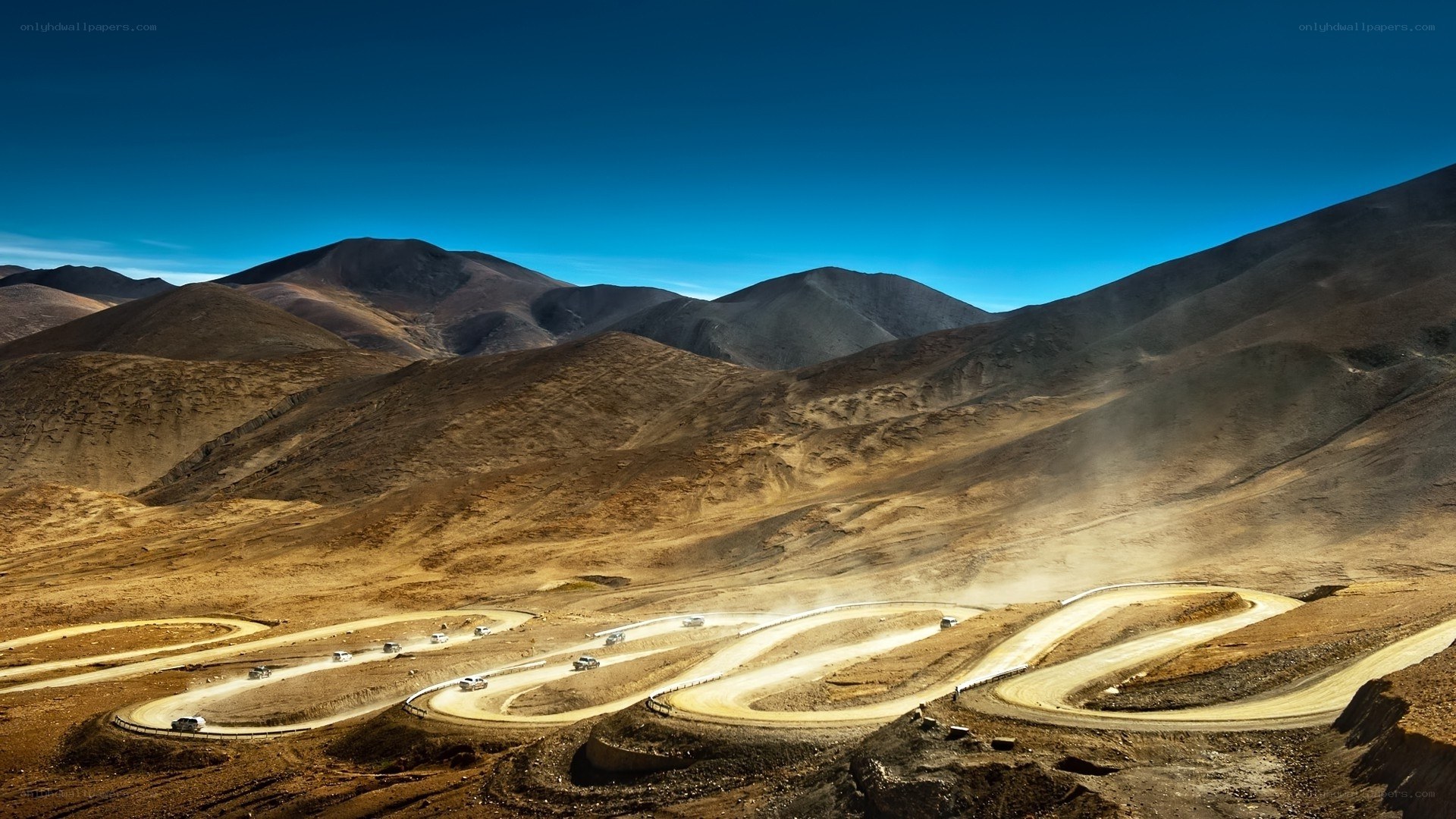 Winding mountain road