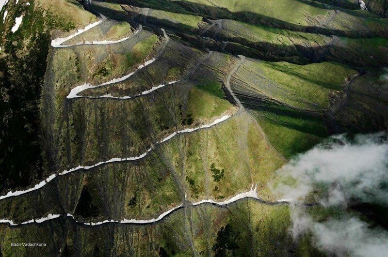 Winding mountain road