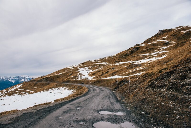 Winding Mountain Road — Brown, Remote