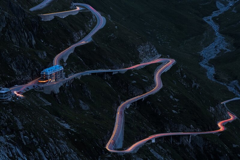 Winding Mountain Road — Dark Green