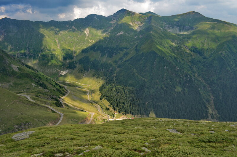 Winding Mountain Road — Green, Dramatic, Afternoon, Photograph, Mountains, Forest