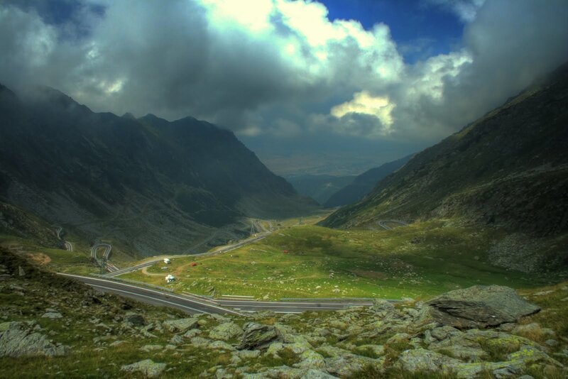 Winding Mountain Road — Green, Dramatic, Afternoon