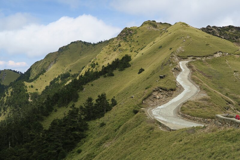 Winding Mountain Road — Green, Serene, Afternoon, Photograph, Path