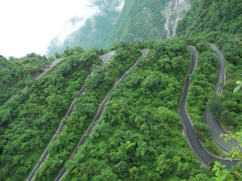 Winding Mountain Road — Green, Serene, Photograph