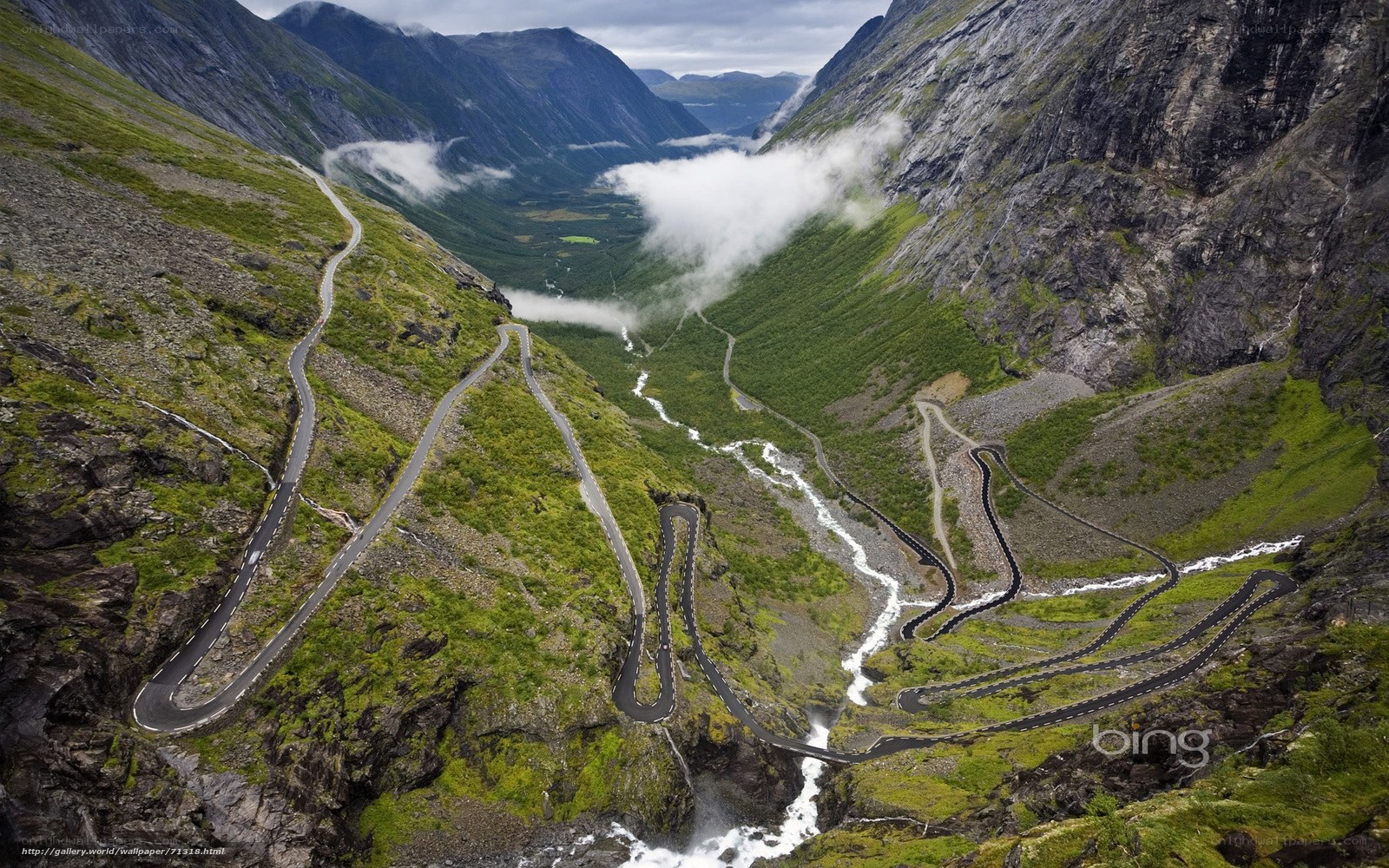 winding mountain road in norway