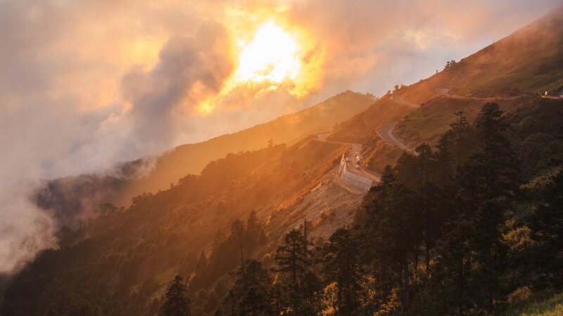 Winding Mountain Road — Orange