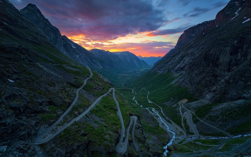 Winding Mountain Road — Purple