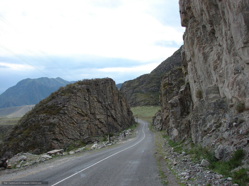 Winding mountain road