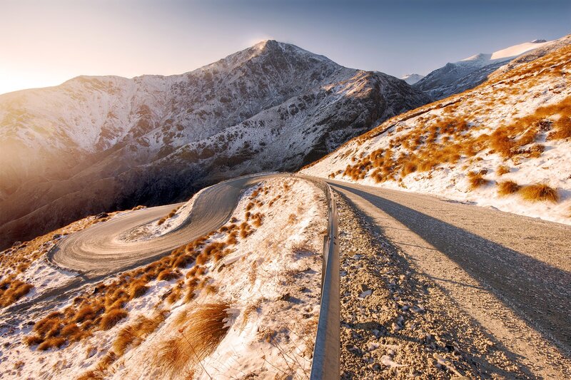 Winding Mountain Road — White, Serene