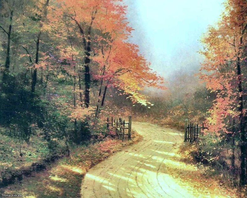 Winding Path in Forest — Orange