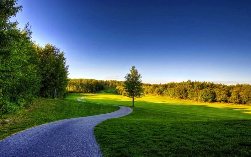 Winding Path on Golf Course