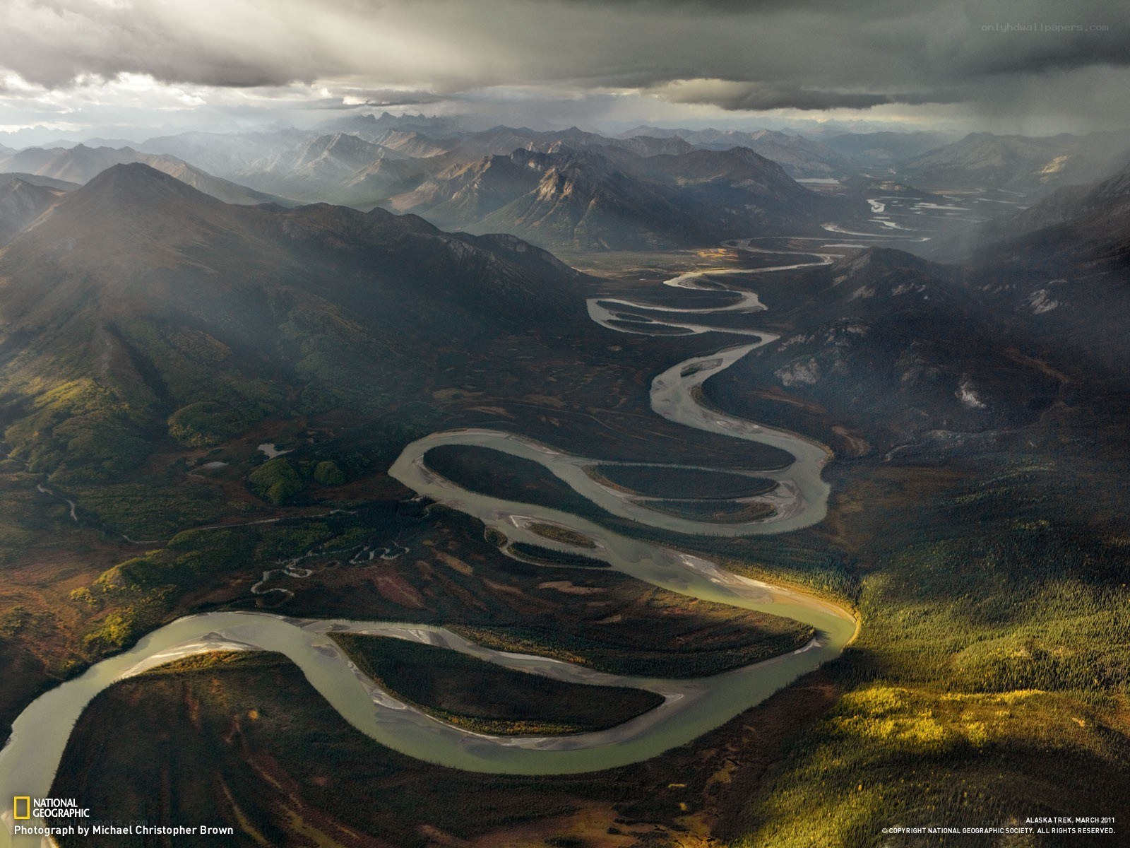 Winding River in Mountain Valley