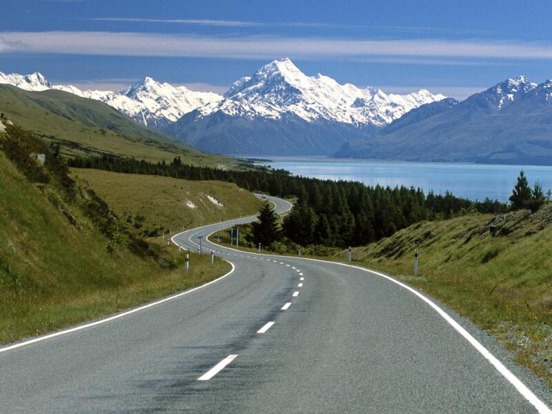 Winding Road and Mountain
