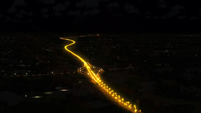 Winding Road at Night — Black, Dark