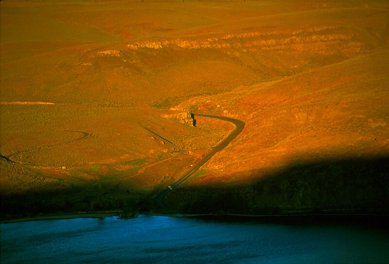 Winding Road in Canyon — Orange