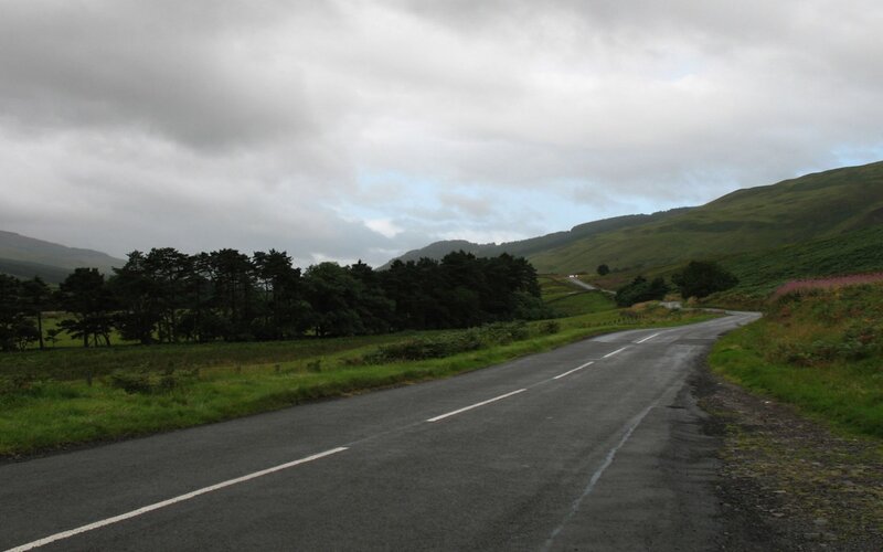 Winding Road in Hills — Green, Overcast, Afternoon