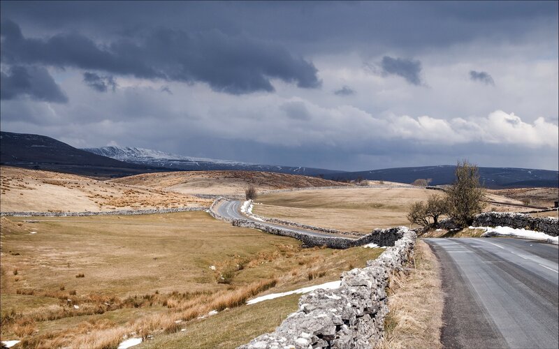Winding Road in Moorland