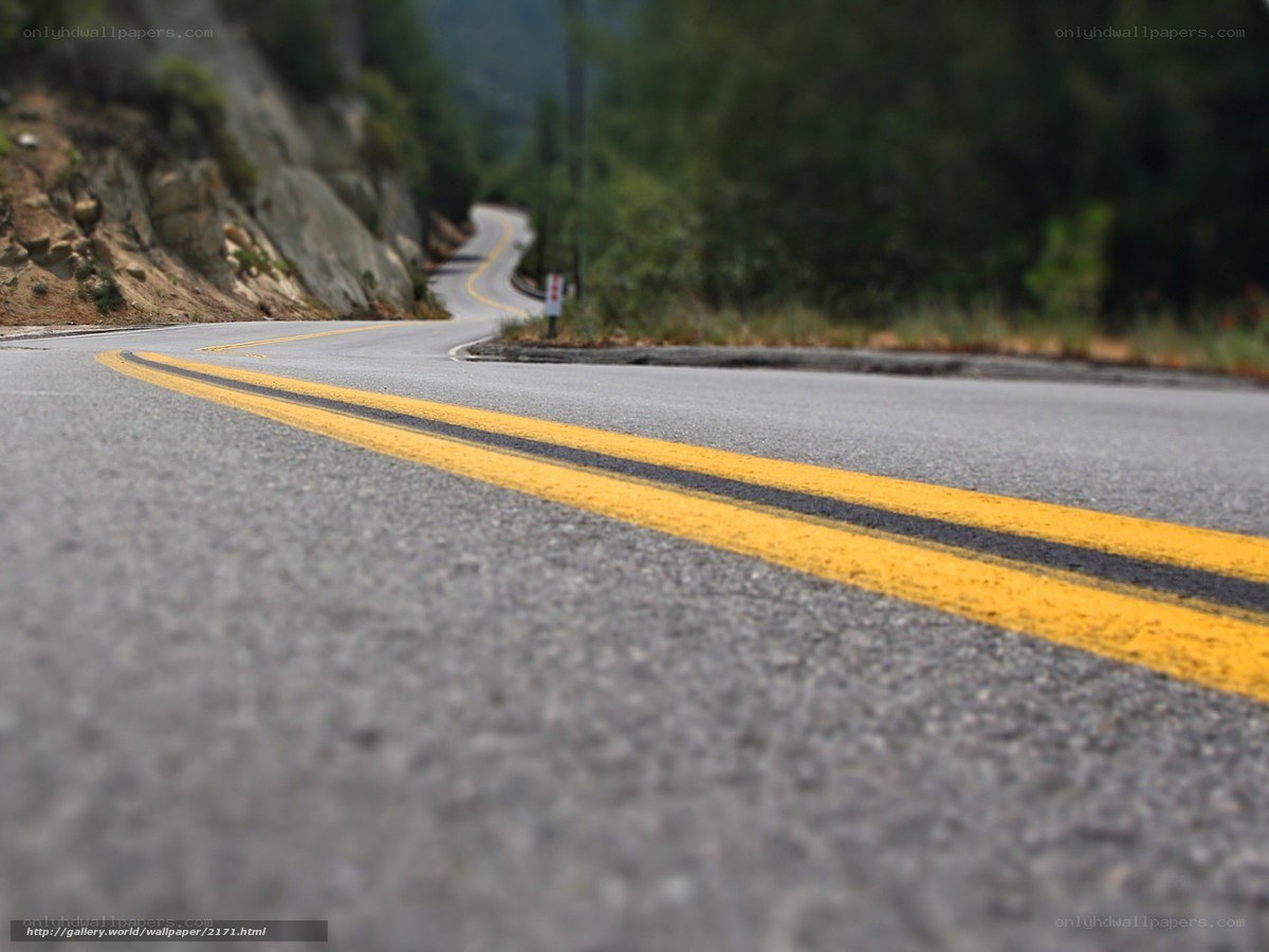 Winding road in mountainous area