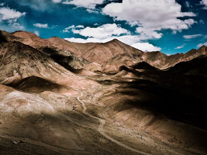 Winding Road in Mountains — Blue, Dramatic
