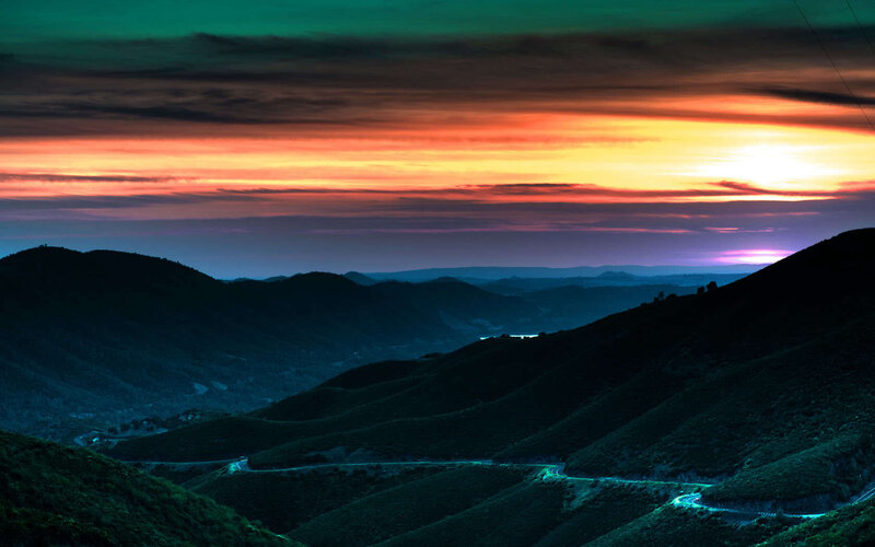 Winding Road in Mountains — Dramatic