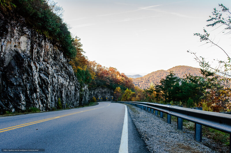 Winding Road in Mountains — Gray, Serene