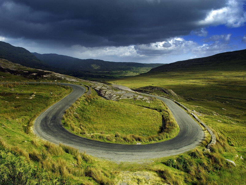 Winding Road in Mountains