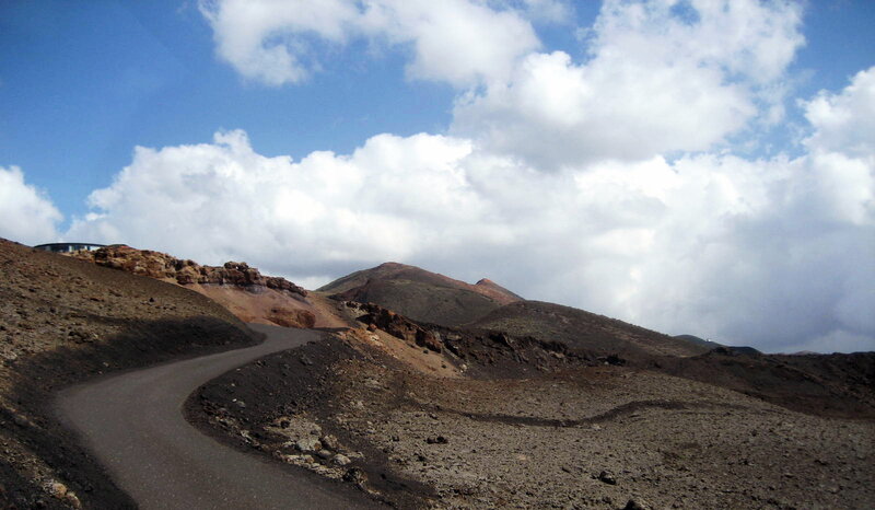 Winding Road on Volcanic Terrain