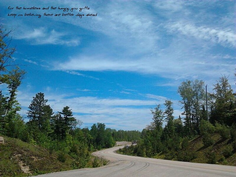 Winding Road Through Forest — Blue, Serene