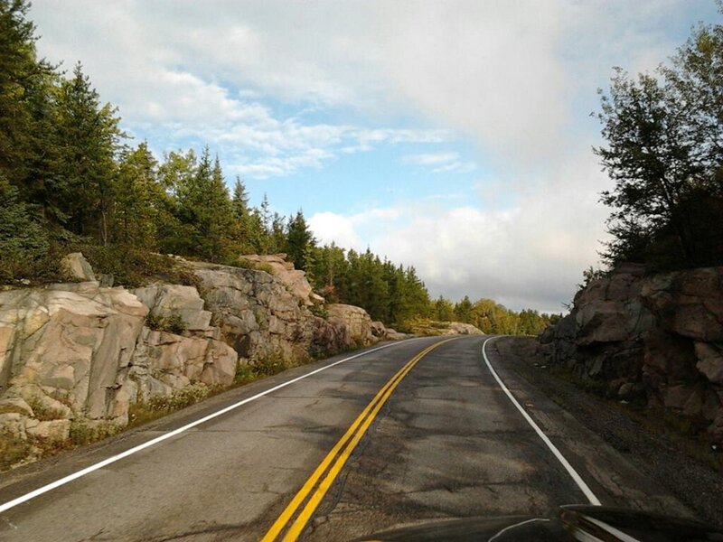 Winding Road Through Forest — Green, Serene, Afternoon, Photograph, Trees, Rocks