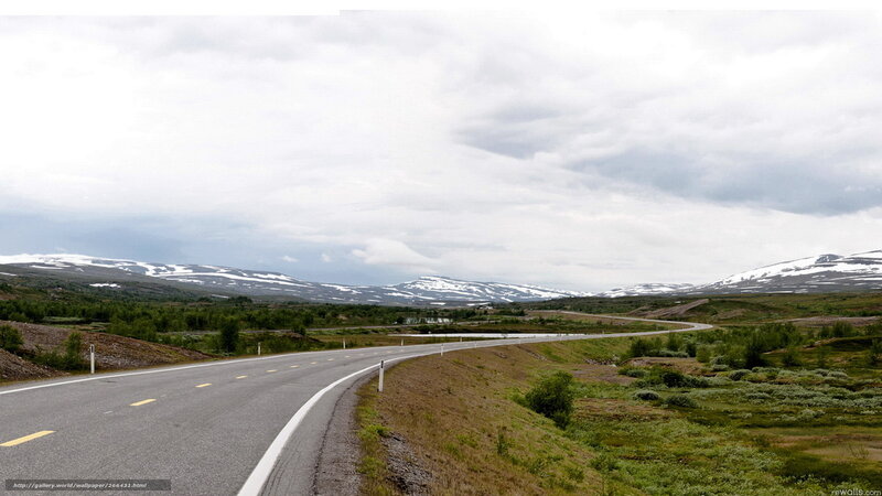 Winding road through mountain landscape