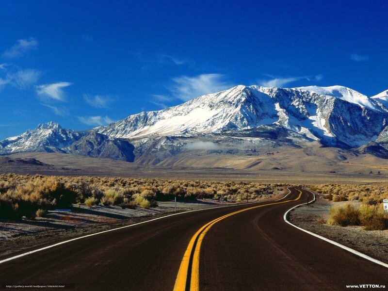 Winding Road to Mountains