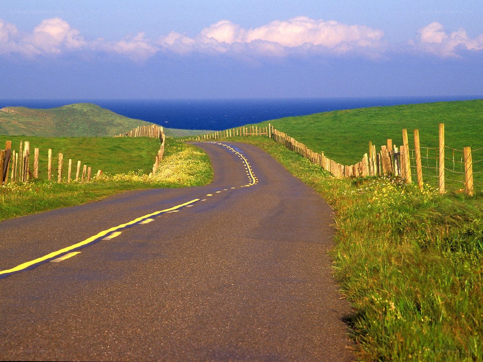Winding road to the ocean