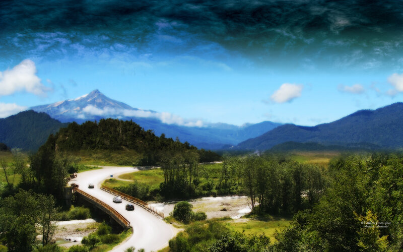 Winding Road with Mountain