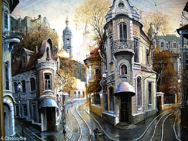 Winding Street with Old Buildings